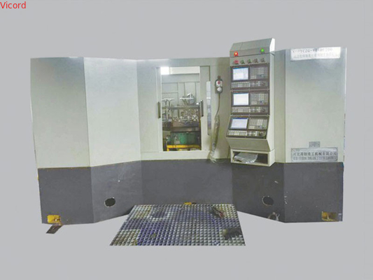 satın al Çift Başlı CNC Döner Masa Kelebek Valf İşleme Makinesi 6 istasyon online manufacture